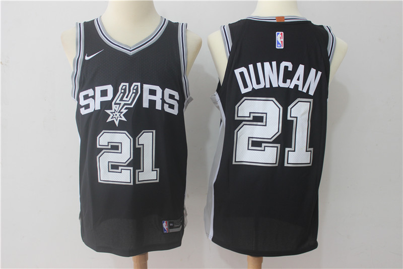 Men San Antonio Spurs #21 Duncan Black Game Nike NBA Jerseys->->NBA Jersey